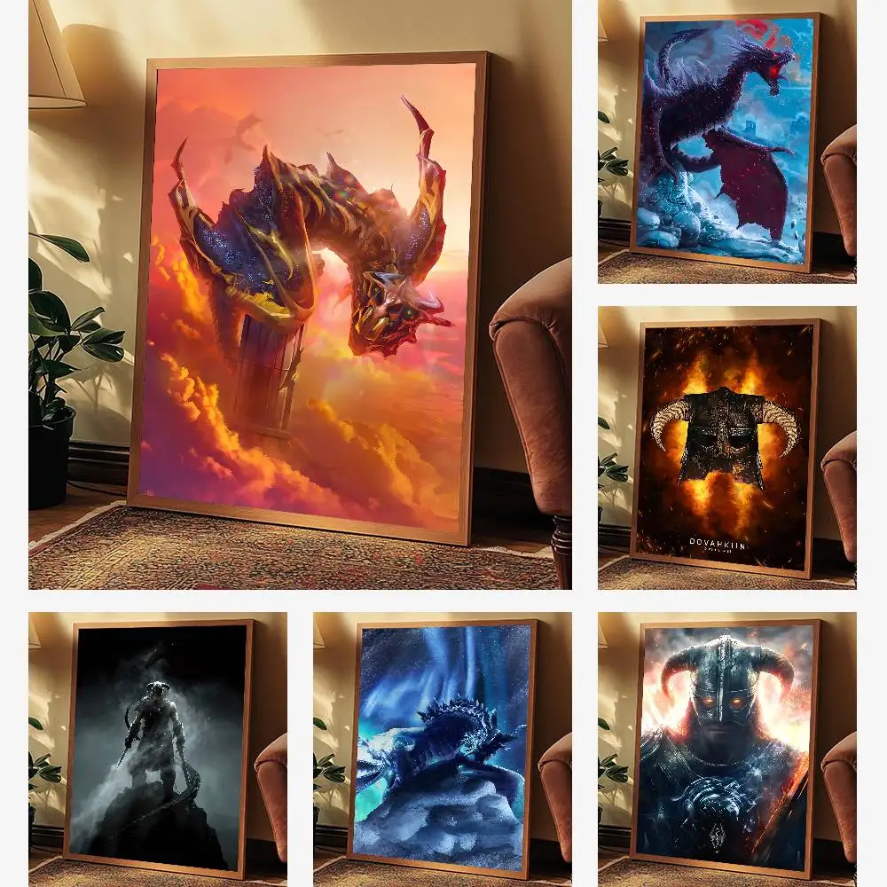 Skyrim ملصق فني ذاتي اللصق ملصق مضاد للمياه مقهى النوم ديكور جدار الغرفة #4