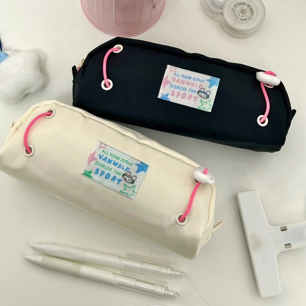 

Cute Large Capacity Stationery Bag Y2K Drawstring Cartoon Pen Pouch Students School Supplies Pencil Case Signature