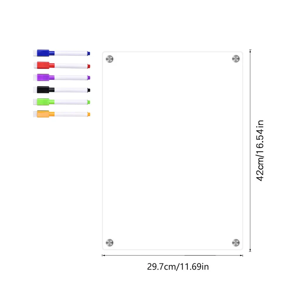 Clear Acrylic Magnetic Calendar Fridge Calendar Message Board Monthly Weekly Calendar Reusable Magnetic Dry Erase Board For Home