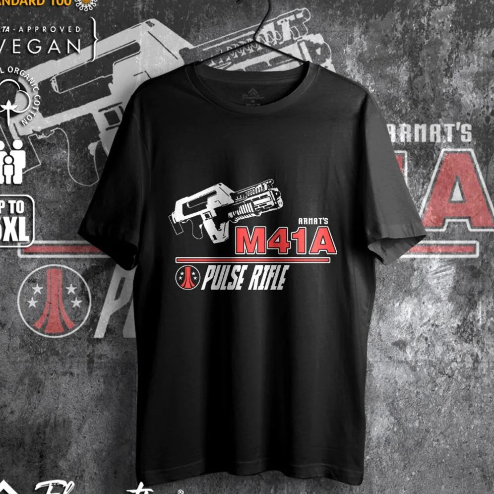M41A Army Xenomorph Retro sic fi Movie gift T-shirt Alien Pulse Rifle Nostromo Off World LV-426 Horror Monster Predator Tops