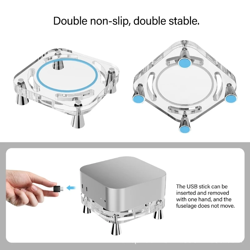 Настольная пылепроницаемая подставка для Mini 2024 Прозрачная база акрилового держателя K1KF