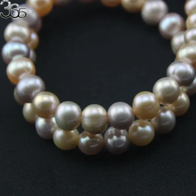 AAA Grade 8-9mm White Pink Purple Gray Natural Freshwater Pearl Round Loose Beads Strand 14\'\'