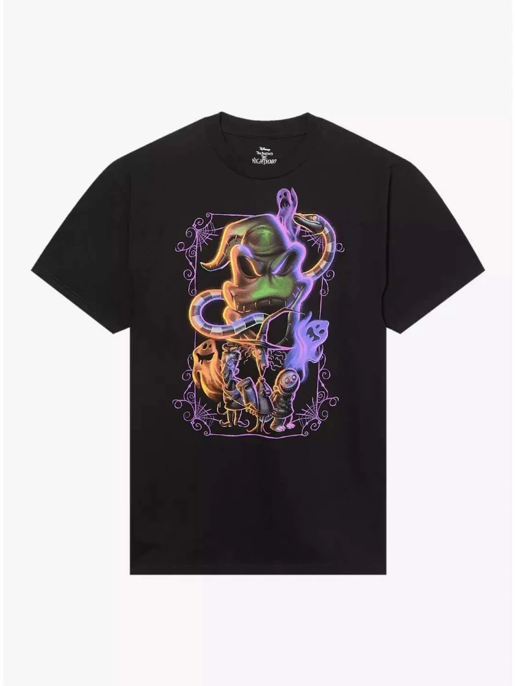

Disney's New Nightmare Before Christmas Oogie Boogie Boogie Cartoon Print Women's Short Sleeve Loose Casual Tee