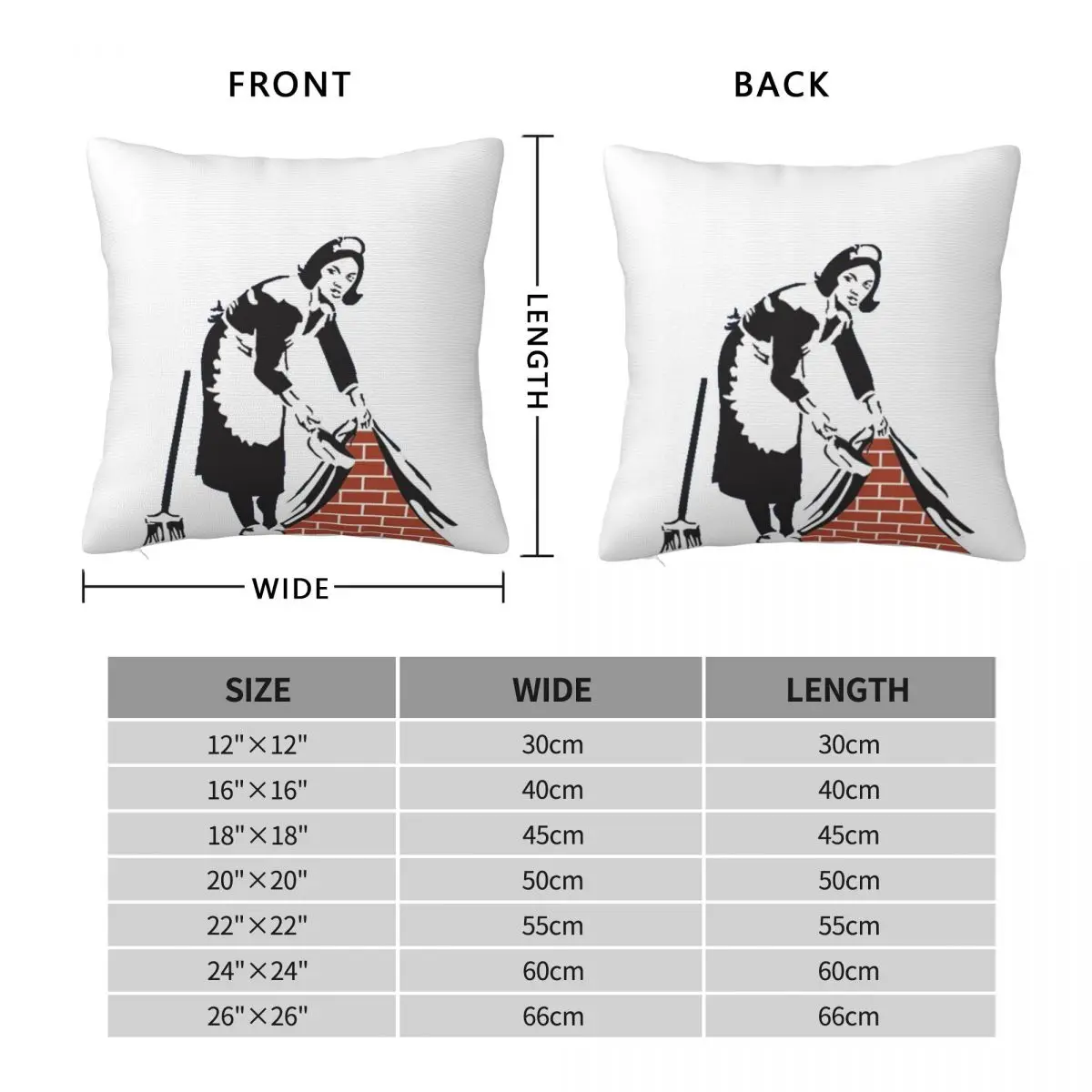 Banksy Sweep It Under The Rug Pillowcase Polyester Linen Velvet Creative Zip Decor Throw Pillow Case Home Cushion Cover