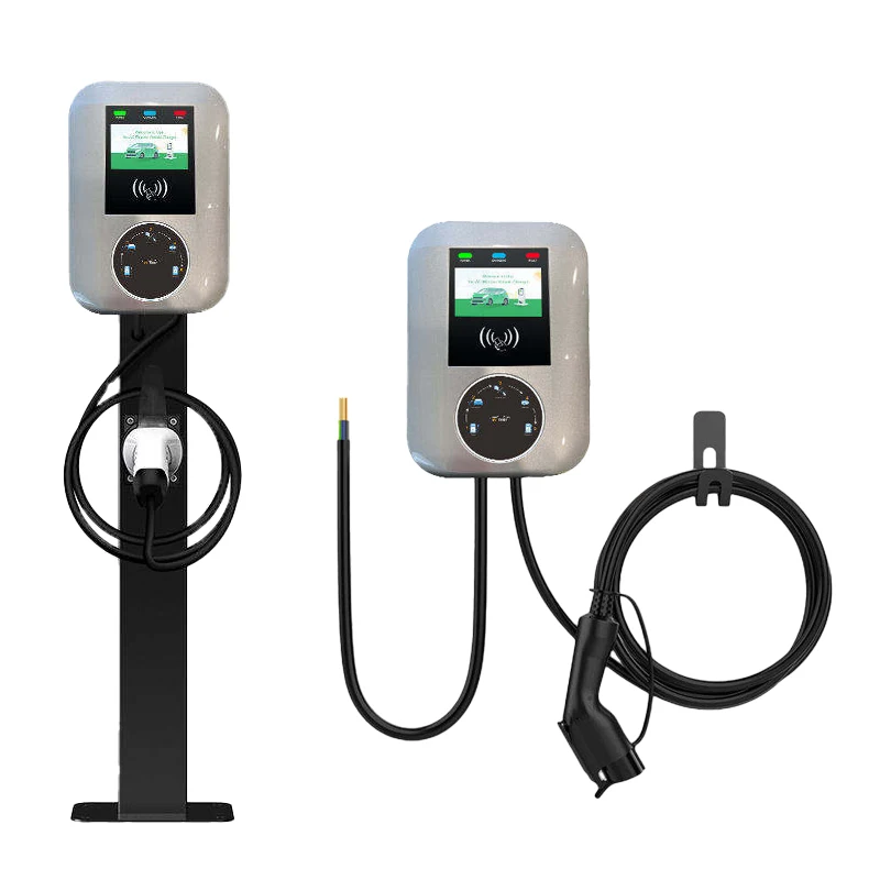 Estación de carga rápida para coche eléctrico, cargador Ac Ev tipo 2, Ocpp, 32a, 16a, Evse, Wallbox, función App, 11kW, 22kW, Ev, nuevo producto