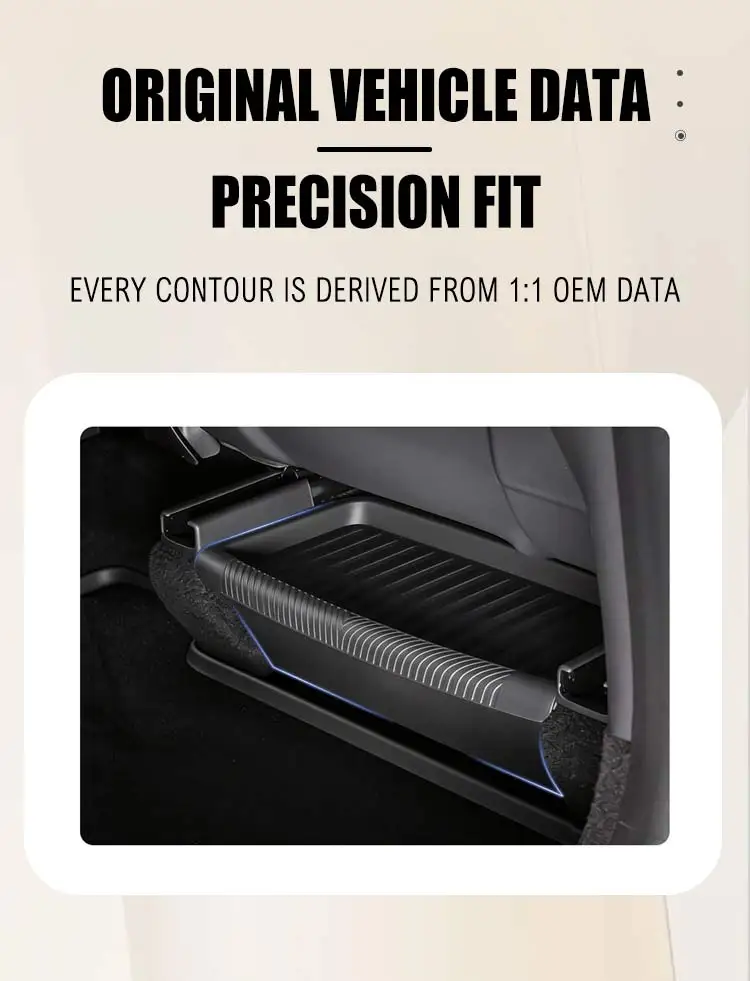 Für Tesla Model Y Unter-Sitz-Aufbewahrungsbox Autositz-Organizer Fahrzeug-Untersitz-Schublade Halter für Tesla Model Y Innenraum-Ablage – Detail 3