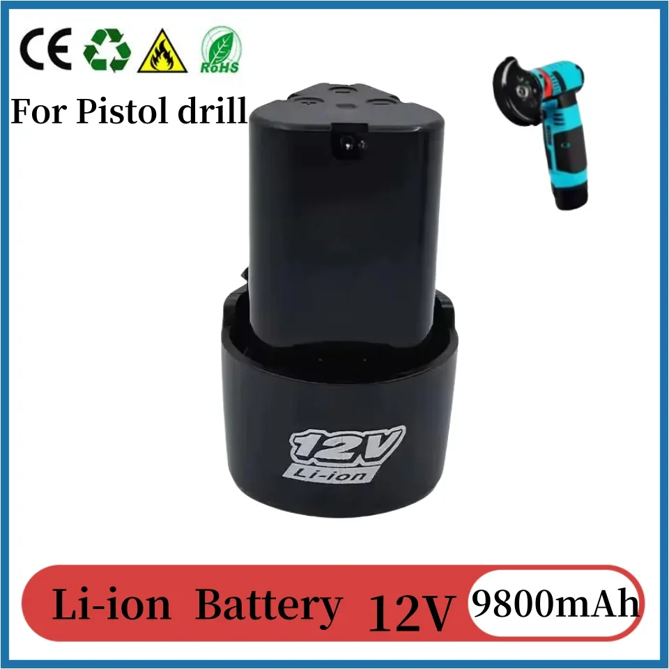 

New Universal 12V 9800mah Battery Rechargeable Lithium-Ion for Electric Screwdriver Pistol Drill Mini Angle Grinder Tool