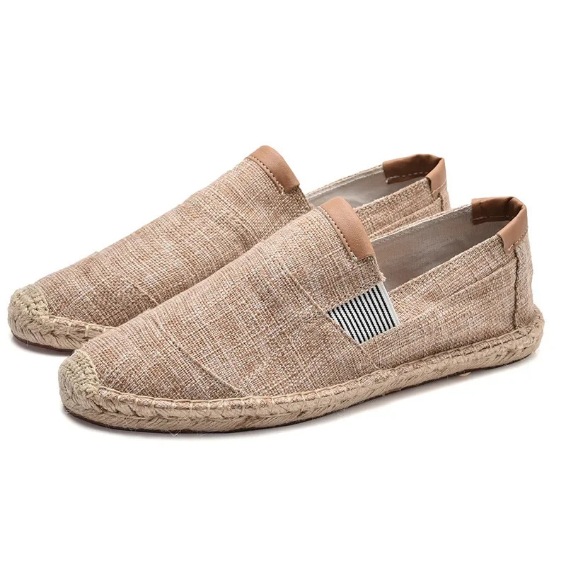 High Quality Mens Shoes Casual Male Breathable Canvas Casual Shoes Men Chinese Fashion Soft Slip on Espadrilles for Men Loafers