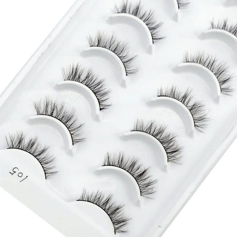 New 10pairs eyelashes 3D faux mink fake eyelashes lasting fluffy natural long lashes extension makeup short mink false eyelashes