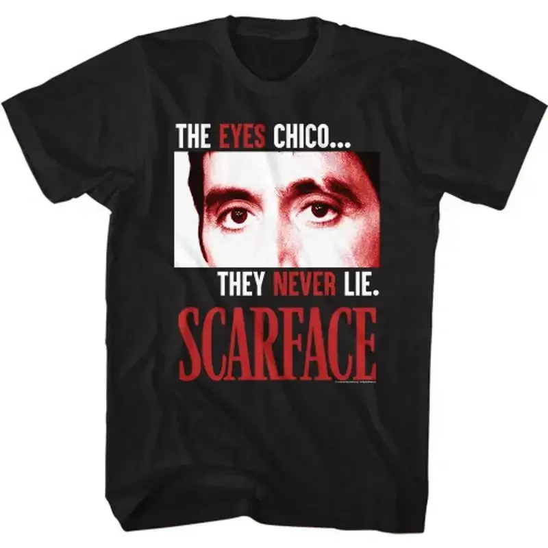 Scarface The Eyes Never Lie Black Adult T Shirt