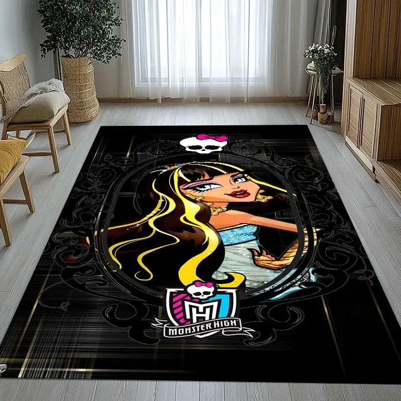 Draculaura Monster High Cartoon Doll Non-Slip Large Area Rug for Living Room,Bedroom Playroom Carpet Mat for Sofa,Home Decor