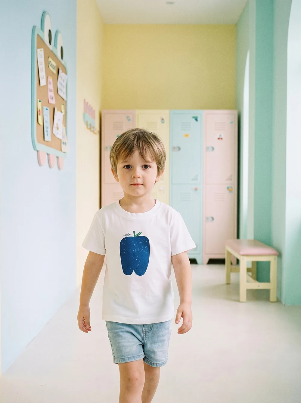 2-7T Kids Summer T-shirt Cartoon Fruit Boys Tee Ventilate Girls Tops Loose Versatile Children Clothes