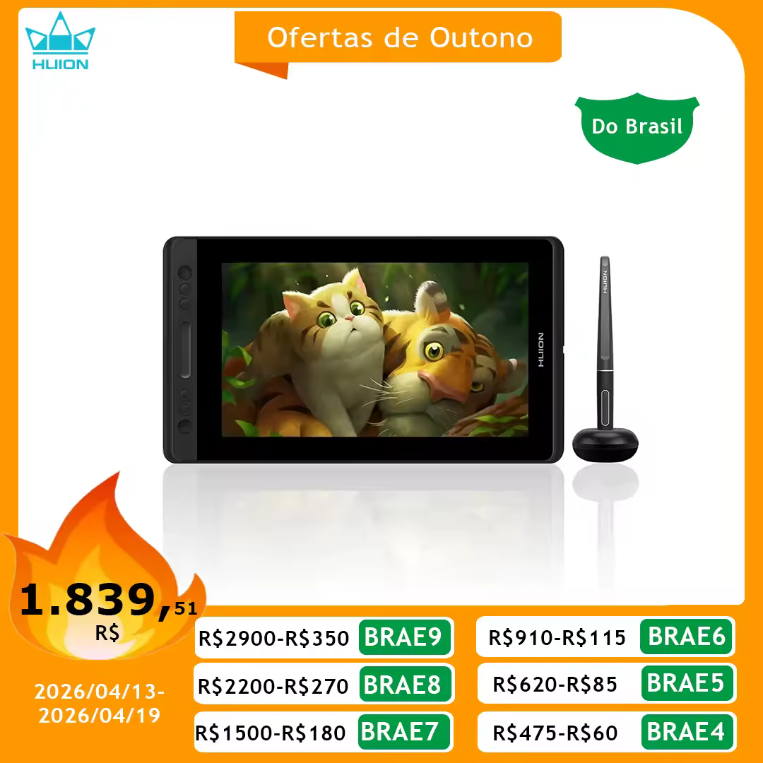 Mesa digitalizadora Huion Kamvas Pro 13 animação de monitor de mesa gráfica com suporte de inclinação sem bateria Stylus 8192 níveis caneta ecrã completo laminado de 13,3 polegadas para Linux, MacOS, Windows ChromeOS
