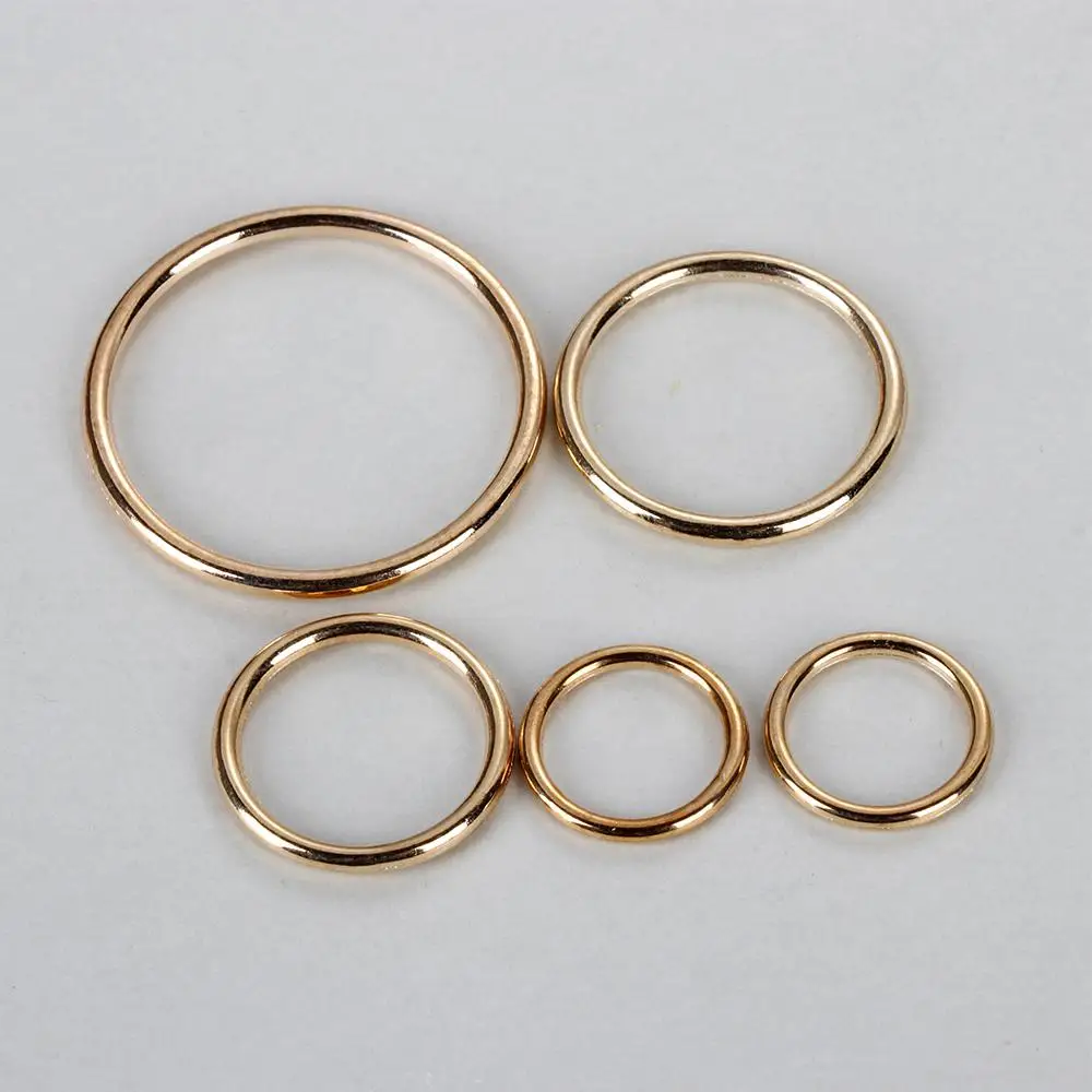10pcs/lot Alloy Metal Shoes Bags Belt Buckles Gold Silver Circle Ring Connection DIY Craft Supplies Webbing