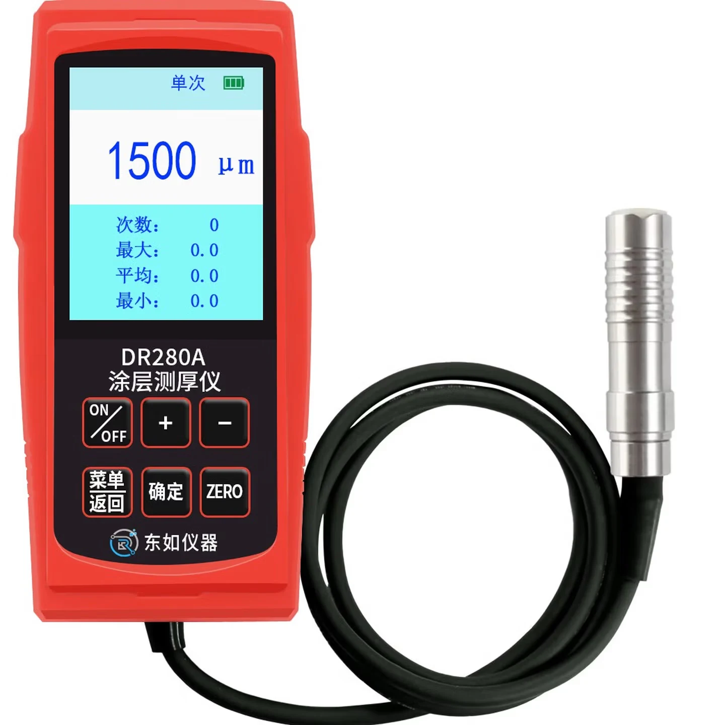 DR280A Magnetic & Eddy Current Coating Thickness Meter (Fe/Al Use)