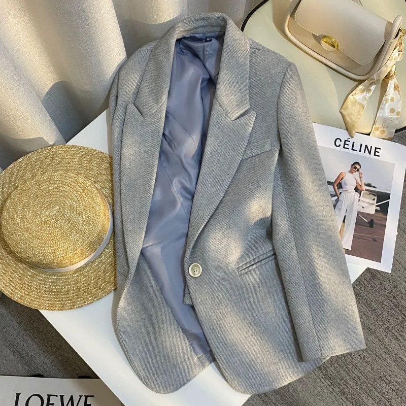 Mode Anzug Jacke Frauen Herbst Neue Lose Langarm Mantel Chic Temperament Koreanische Büro Alle-spiel Damen Blazer Jacken