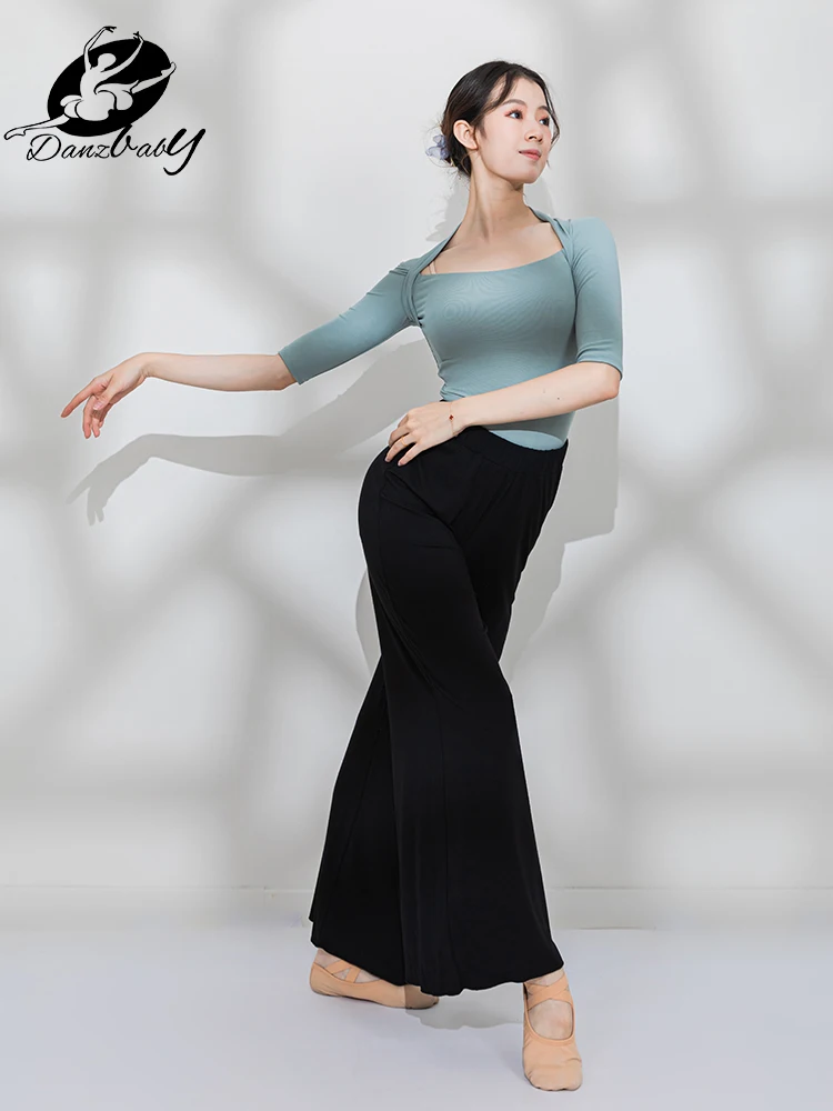 Danzbaby Modal Dance Practice Pants Modern Dance Wide Leg Pants Women's Bell bottom Pants Ballet Yoga Pants DZ155