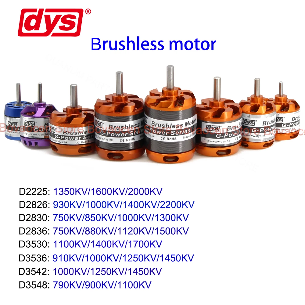 DYS D2225 D2822 D2212 D2826 D2830 D2836 D3530 D3536 D3542 D3548 Brushless Motor For RC Multicopters Plane Fixed-wing Aircraft