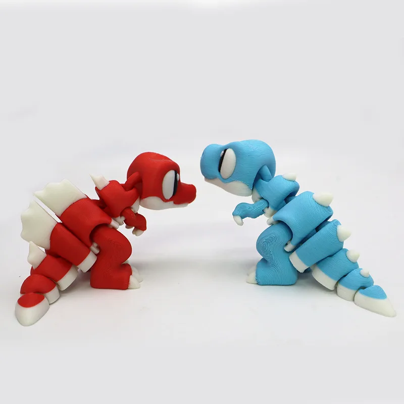 Flexible Posable Dinosaur Figurine, 3D Printed Stompy Stegosaurus ,Friendly Stress Relief Dinosaur Desk Decor Collectible Gift