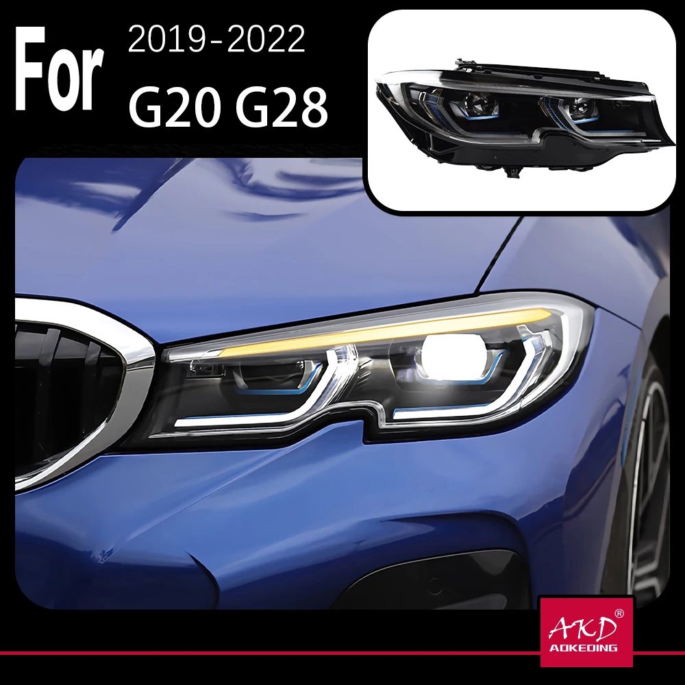 

AKD Car Model For BMW G20 G28 3 Series 2019-2022 M3 Laser Head lamps LED Headlight LED Dual Projector FACELIFT