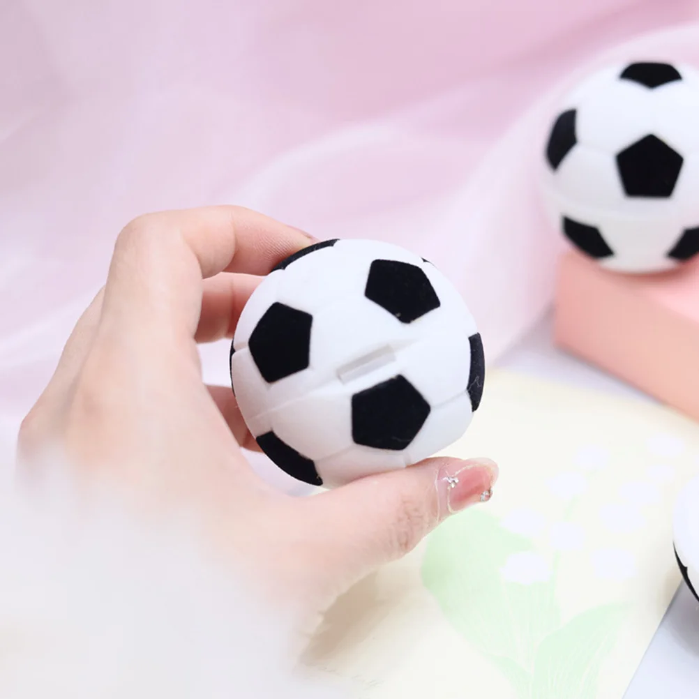 

Football Shaped Box Jewelry Case for Wedding Proposal Creative Display Holder Small Storage Container Ring Boxes Unique Jewelry