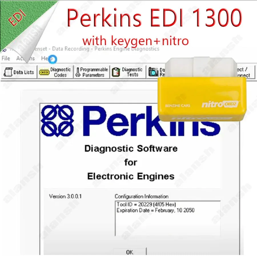 

Диагностическое программное обеспечение EDI 1300 V3 для двигателей серии 1300 + Nitro для Perkins