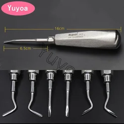 1Pc 24styles Dental Elevator Stainless Steel Tooth Extraction Tools Dentist Surgical Instrument Straight Curved Spiral Elevator