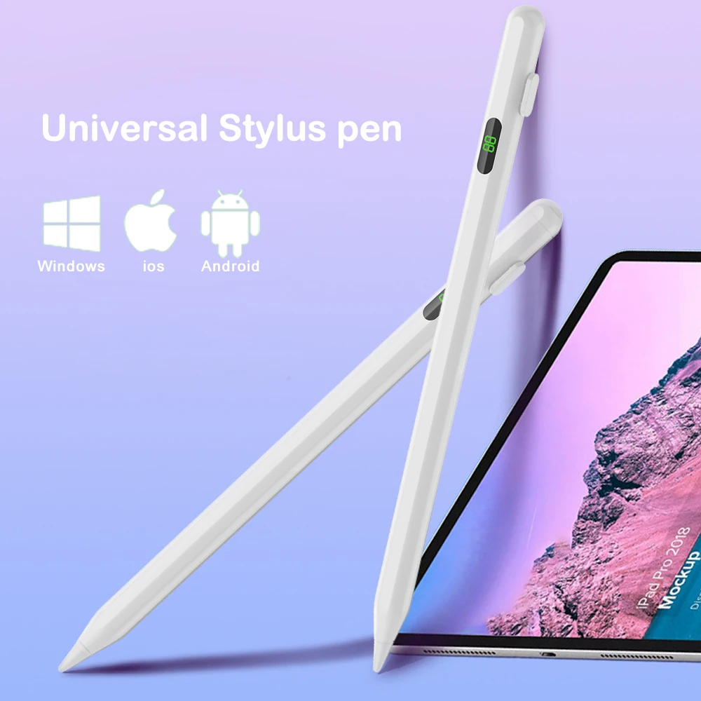 Universal Stylus Tablet Mobile Touch Pencil With Digital Display For Samsung  Ipad Iphone Huawei Xiaomi Pad6 Windows Android Pen