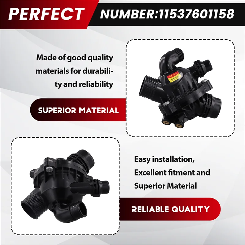 Auto para bmw e90 335i e82 e88 135i f10 f18 535i f12 640i e70 x5 f01 f02 740i 11537601158 substituição do termostato do líquido refrigerante do motor p