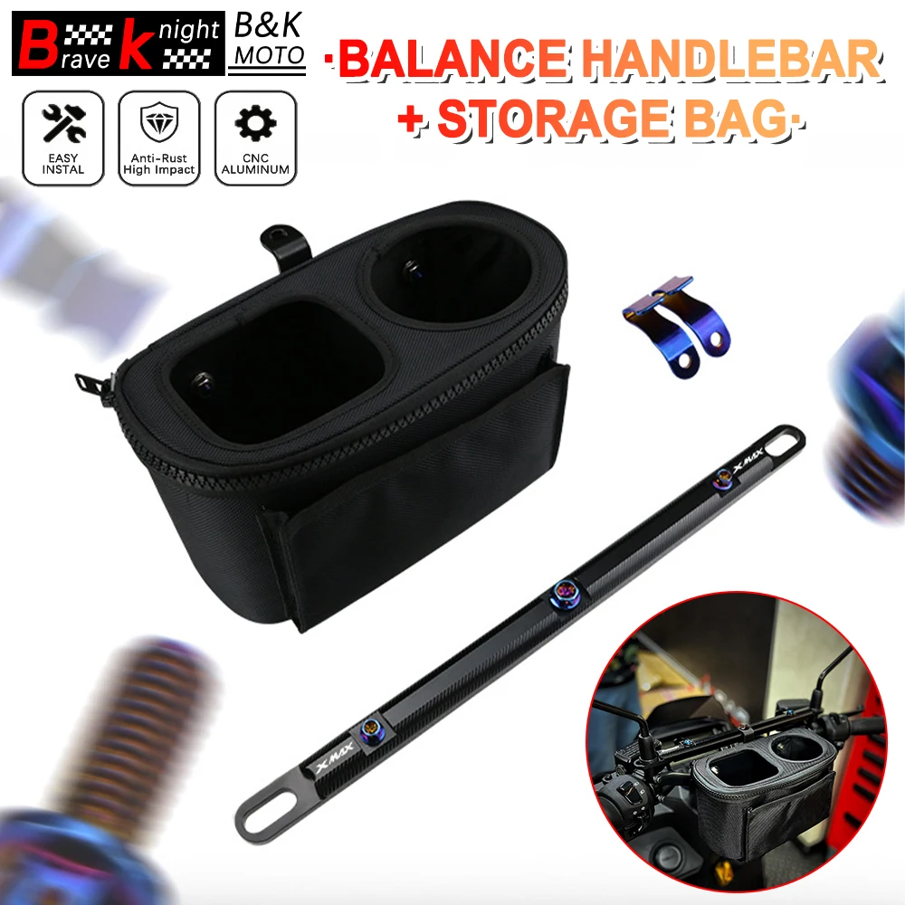 

Для Yamaha XMAX 250/300/400 2017-2024 руль мотоцикла клетка для бутылки с питьевой водой держатель для чашки скутер сумка для хранения чашек