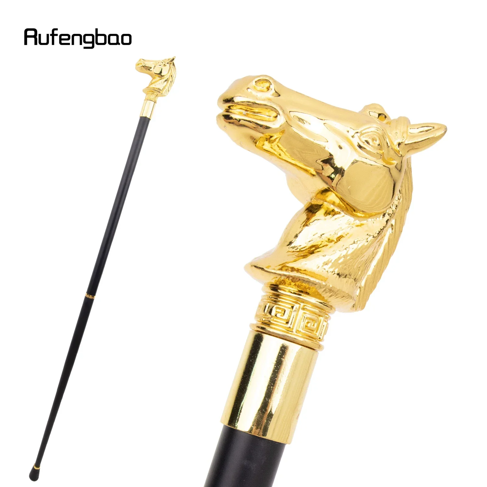 الذهبي سباق الحصان الخشن رئيس الحيوان موضة عصا للمشي ديكور Cospaly حفلة عصرية عصا للمشي Crosier 93 سنتيمتر