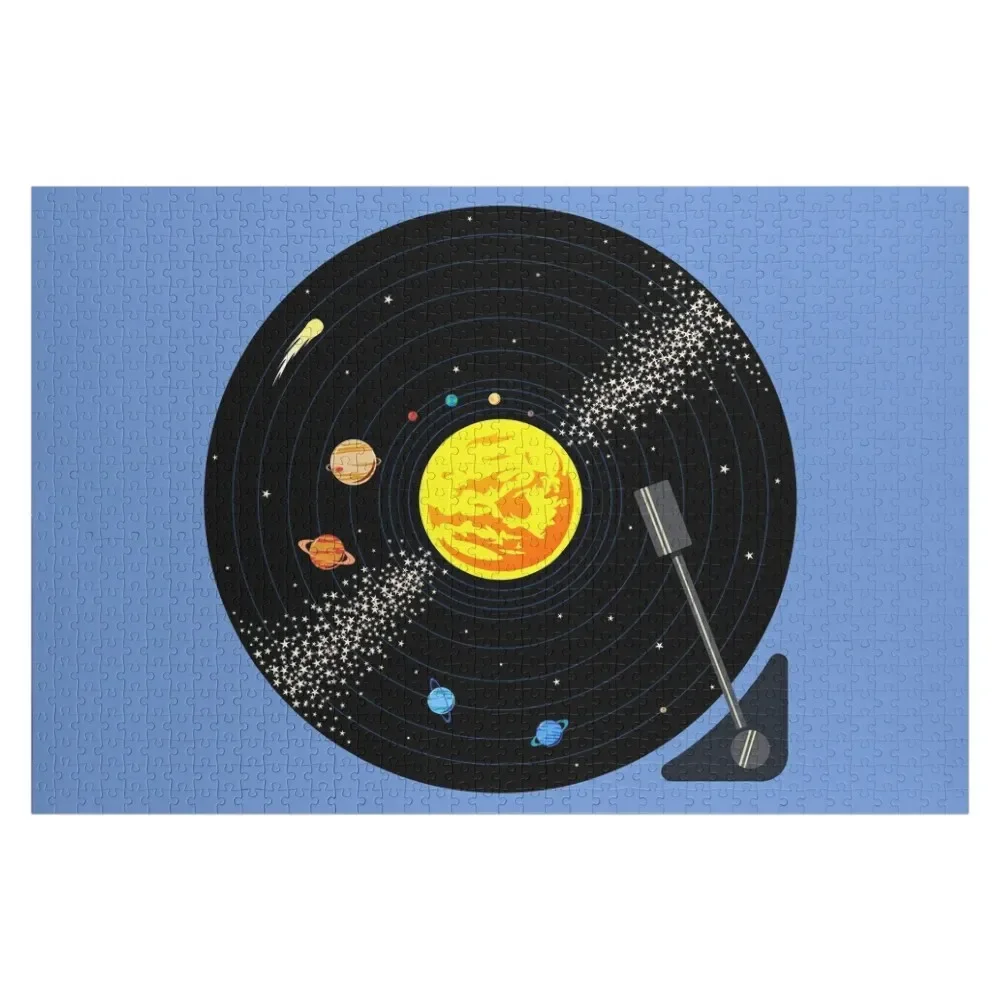 Solar System Vinyl Record Jigsaw Puzzle Custom Child Gift Personalised Jigsaw Children Personalised Name Puzzle