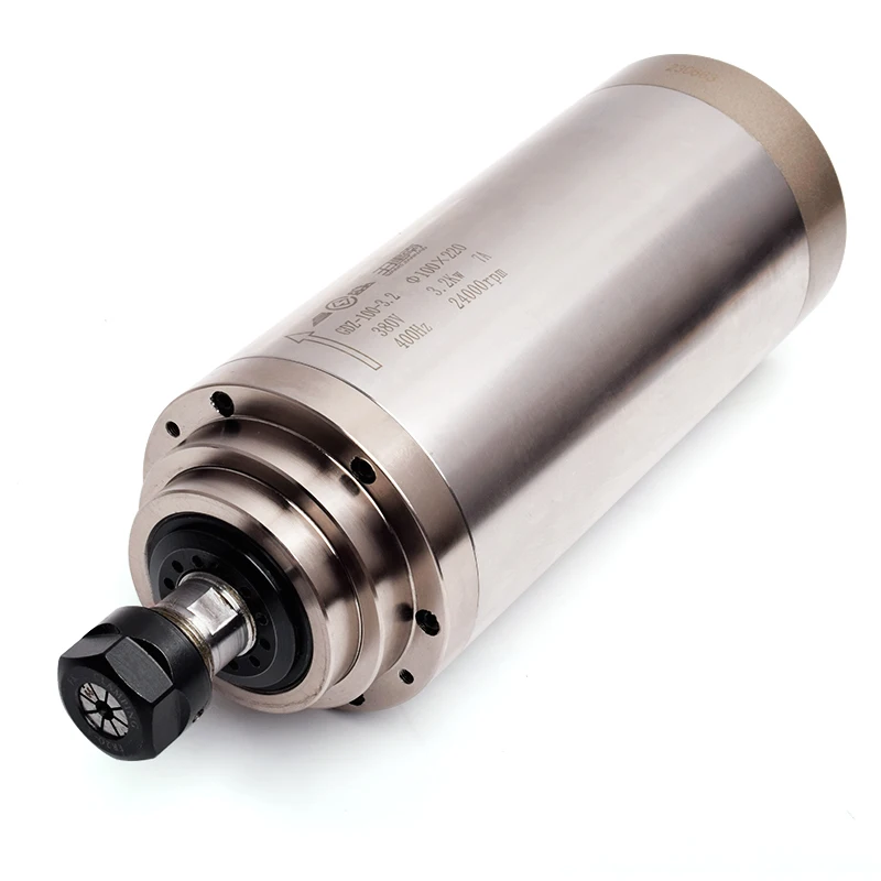 For 3.2 kw er20 gdz100-4 400hz watercooled cnc spindle motor 220 3kw water cooling spindle