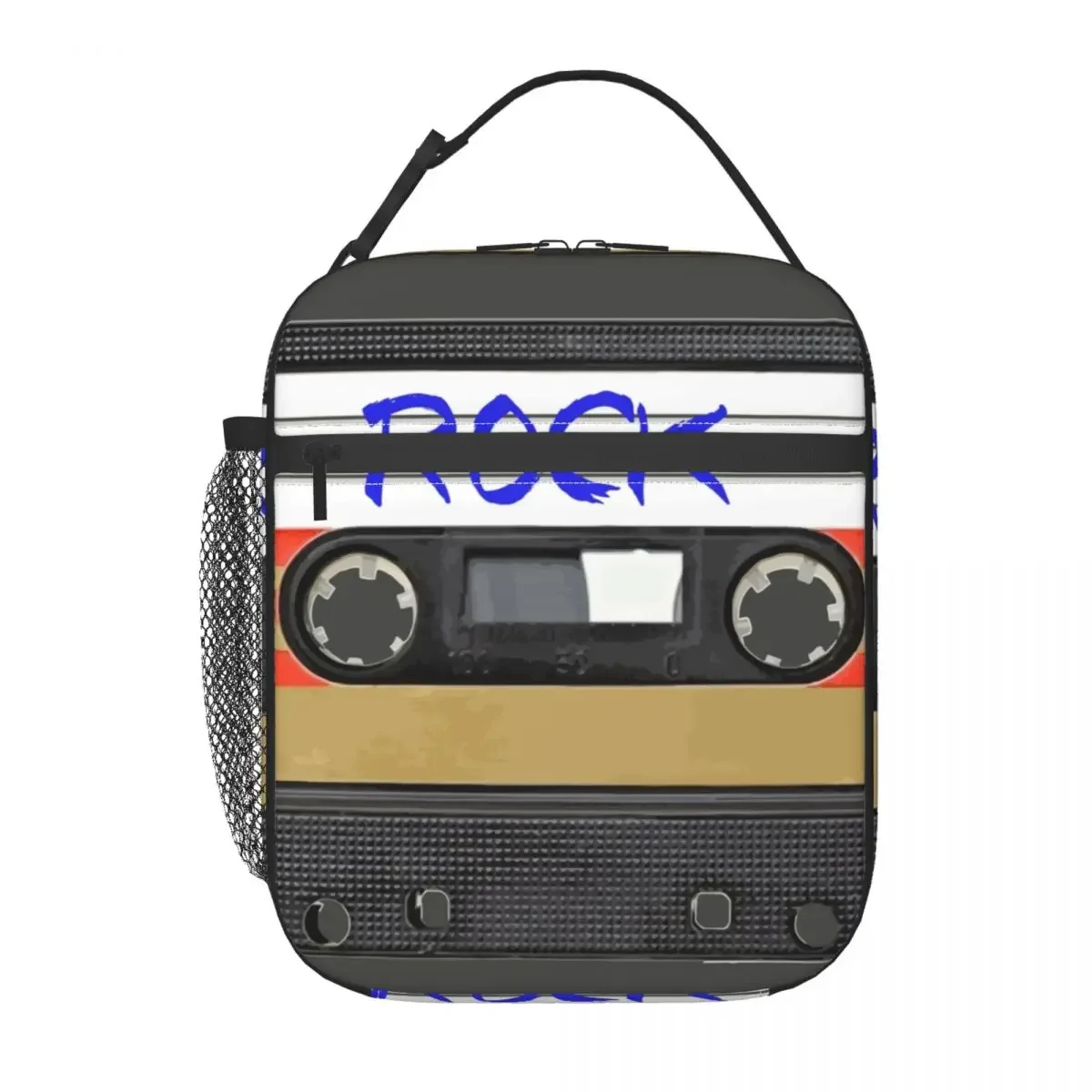 Rock And Roll Music Cassette Insulated Lunch Bag for Women Waterproof Music Lover Cooler Thermal Lunch Tote Kids School Children