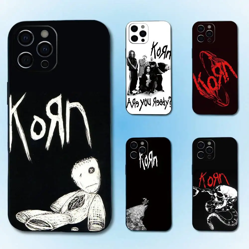 

Rock Band K-Korn Phone Case For iPhone 17,16,15,14,13,12,11 Plus,Pro Max,XS,Soft Silicone Black Cover