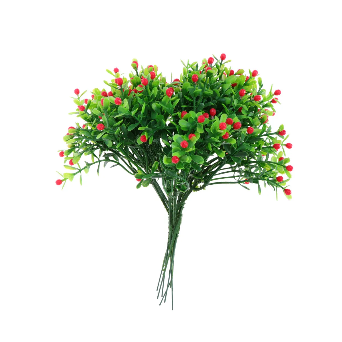 

10 Pcs Artificial Fake Flower Faux Plastic Grass Flowers Simulation Plants Greenery for Indoor and Outside Wedding Office(Pink)
