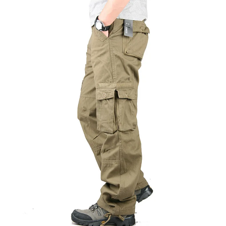 Loose Fit Thi Cotton Arbeitshose Herren Freizeithose Atmungsaktive lange Hose Busin Casual Sle ein Color