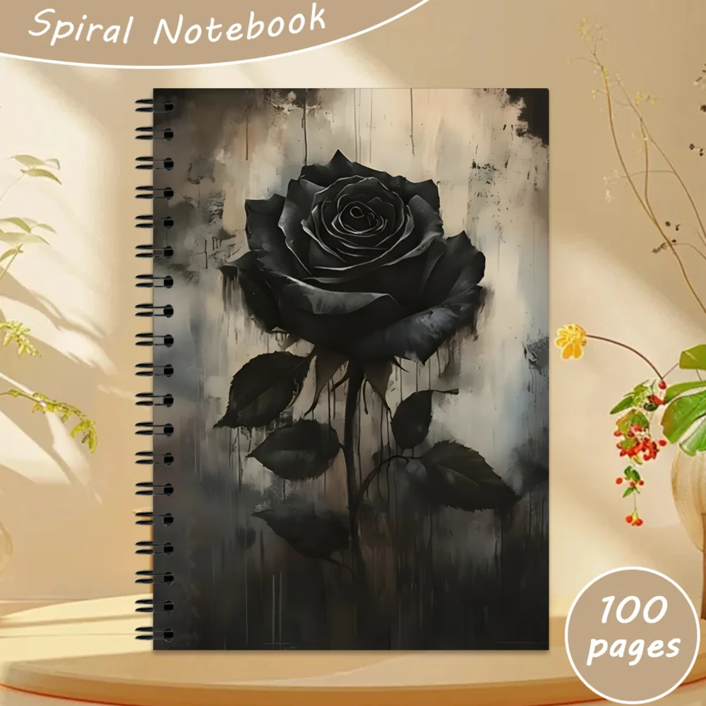 caderno-espiral-a5-com-estampa-floral-gotica-100-paginas-diario-botanico-misterioso-para-amantes-da-natureza-presente-elegante