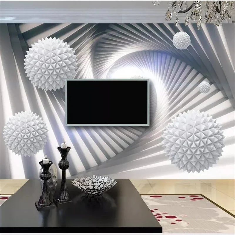 Custom wallpaper 3d abstract solid space polyhedral sphere bedroom background wall papers home decor 3d papel de parede murals