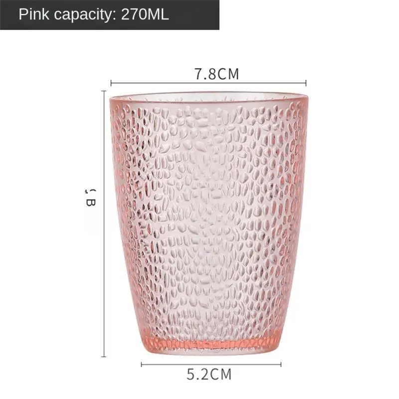 Acrylic Plastic Transparent Water Cup Frosted Water Drop Color Design Beer Wine Juice Drop-proof Household Hotel Drinking Cup