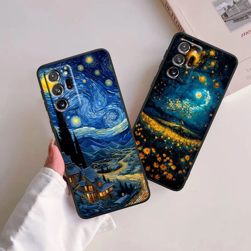 Night Fashion Cool Forest For Samsung Note 20 10 Ultra Plus A31 A14 A12 A70 A34 A25 A04 A05 A15 A24 5G Black TPU Phone Case