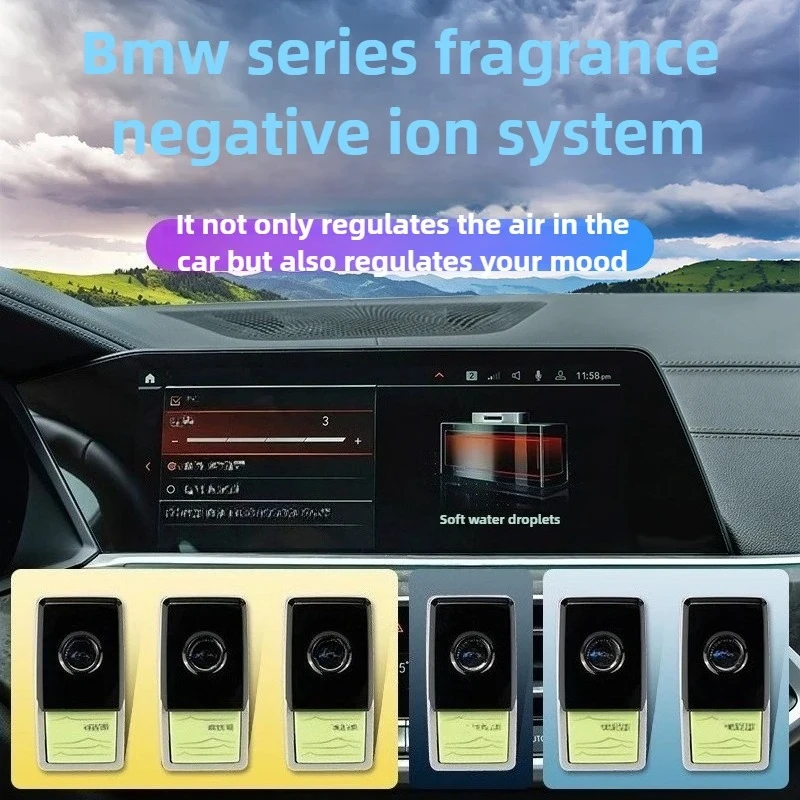 

For BMW Car Air Vent Clip Perfume Holder + Refill Fragrance Oil Ambient Scent System Aromatherapy Diffuser Interior Accessories