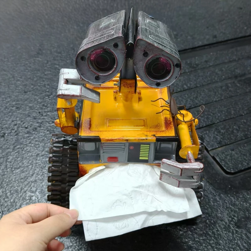 Cartoon Disney Movie Peripheral Iron Art Wall-E Retro Tissue Box Craft Metal Piggy Bank Model Home Decor Children Birthday Gift