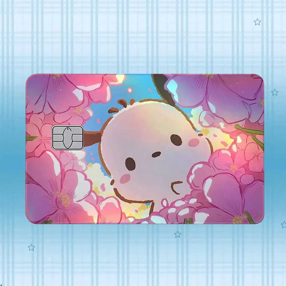 P-Pochacco Laser-Hologramm-Karten-Skin-Aufkleber für Kredit- und Debitkarten – 4 Stück/Set, wasserfester, kratzfester Schutz – Detail 5