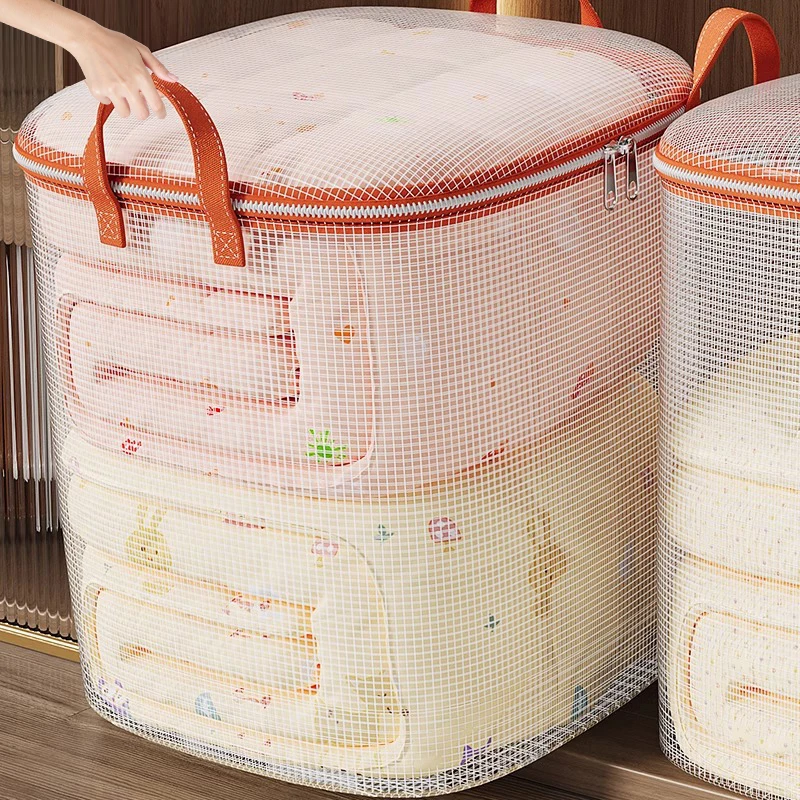 

Large Capacity Clothes Storage Bag Moving Packing Bag Dustproof Moistureproof Wardrobe Organizer Cotton Quilt Storage Box