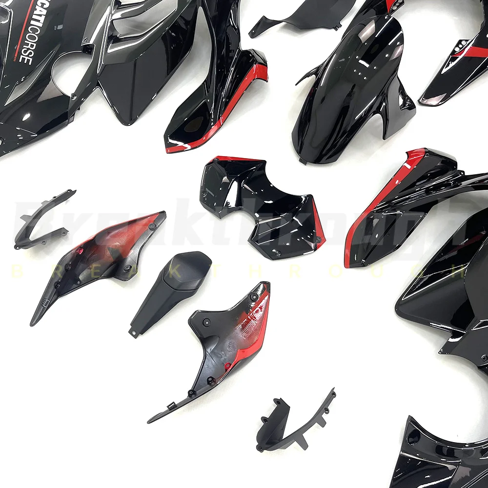 Suitable for Ducati Panigale V4 V4S/V4R 2018 2019 2020 2021 2022 Motorcycle Black and Red Body Fairing Modification Kit