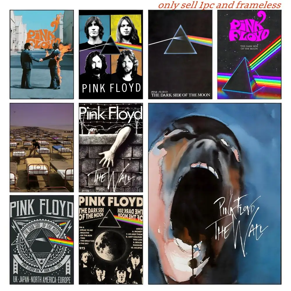 Poster di Pink Floyd, quadri da parete, elementi decorativi per la casa in stile minimalista, ideali per soggiorno, camera da letto e ufficio.