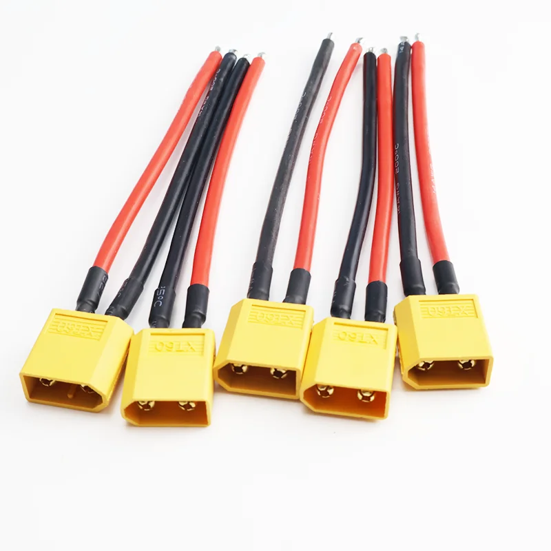 جديد 5 قطعة XT60 أنثى/ذكر التوصيل البطارية موصل موازي مع سلك مرن سيليكون 14AWG 100 مللي متر لمحرك بطارية ليبو RC