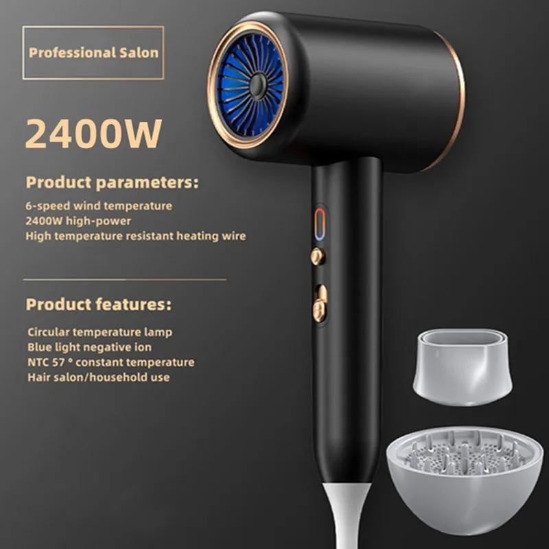 Dedicated Hair Salon/Household High-Speed Hair Dryer 2400w High-Power Fast Drying Bass Negative Ion Hair Dryer