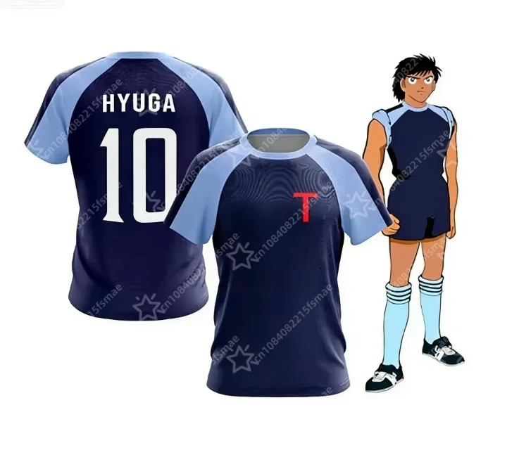 2026Anime Captain Tsubasa Soccer Kit Kids Adult Nankatsu Tsubasa Toho Hyuga Misaki Wakabayashi Retro Football Jersey Set Uniform image 4